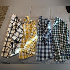 Carter's Kids Plaid Button Down Shirts - Black, Yellow, Blue, Green